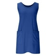 thumbnail image 5 of Lenago Women's Summer Dresses Solid Color Crewneck Dress Beach Dress Casual Loose Oversized Vest Dress for Women Party Casual on Clearance, 5 of 6