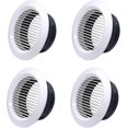 thumbnail image 1 of White Air Vent Grille, 4 Pcs Round Ceiling Diffuser, Plastic Air Vent Grille For Living And Business Rooms Ventilation, Kitchen, Bathroom, Toilet, Gar, 1 of 5