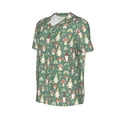 thumbnail image 6 of Fotbe Mushrooms Gnome Baseball Jersey Shirt for Men and Women, Casual Short Sleeves Button Down T-Shirt-XX-Large, 6 of 9
