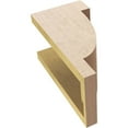 thumbnail image 6 of 6"W x 6"D x 12"H Wide Alpine Rough Cedar Woodgrain TimberThane Corbel, Primed Tan, 6 of 6