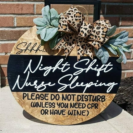 Walmart Deals Door Hanging Decoration,Night Nurses Welcome Sign Home Outdoor Decor 30 * 30CM Door Hanger Welcome Sign Home Decor Funny Words Door Hanger by Hilehuti