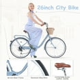 thumbnail image 4 of Aukfa Cruiser Bike, Hybrid Bikes with Basket for Women Adult,Blue, 4 of 5