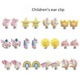 thumbnail image 2 of Pendientes con clip para la oreja para niños, con dibujos animados, sin orificio para la oreja, con forma de sirena y unicornio, 2 of 6