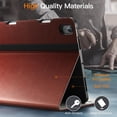 thumbnail image 3 of JETech Case for iPad Air 11-Inch M3/M2 (2025/2024), iPad Air 5/4 (10.9-Inch, 2022/2020 Model, 5th/4th), PU Leather Business Folio Protective Tablet Cover Pocket, Multi-Angle Viewing (Brown), 3 of 6