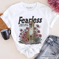 thumbnail image 6 of Vintage Floral Leopard Christian T-Shirt, Fearless For My God Is Always With Me Isaiah 41:10 Tee, 6 of 6