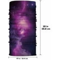 thumbnail image 3 of Purple Galaxy Face Balaclava Scarf Neck Rave Shield Sun Gaiter Headwear Mask, 3 of 8