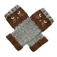thumbnail image 2 of Guantes sin dedos con mangas para muñeca y orificio para pulgar, ideales para clima frío para mujeres y niñas. marrón, 2 of 8