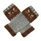 thumbnail image 2 of Guantes sin dedos de manga larga para muñecas, mitones de punto para invierno, calentadores de muñecas de punto marrón, 2 of 9