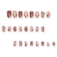 thumbnail image 7 of 24Pcs Fall Press on Nails Medium Thanksgiving Fake Nails with Maple Leaf Designs Plastic Nails Press on Autumn False Nail Kit Reusable Fall Leaves Stick on Nails for Women, 7 of 7