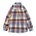 thumbnail image 3 of Aimik Hanes Flannel Shirt for Men Button Down Regular Fit Mens Flannel Shirt Long Sleeve Casual Plaid Flannel Shirt-Orange S, 3 of 4
