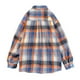 thumbnail image 3 of Blusa y camisa de manga larga con cuello vuelto para hombre, estilo informal, a cuadros, con bolsillos y botones, de licra, 3 of 4
