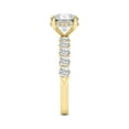 thumbnail image 2 of Lab Grown Diamond Engagement Ring For Women | 4 Carat IGI Certified Cushion Shape FG-VS Center Diamond | 14K Yellow Gold | Elinor Side Round Shape Ring Friendly Diamonds, 2 of 5