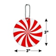 thumbnail image 6 of Peppermint Swirl Round Luggage ID Tag Card Suitcase Carry-On, 6 of 7