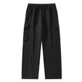 thumbnail image 6 of Blmnix Travel Pants Pants Men Low Rise Cotton Pants Baggy Cargo Pant Straight-Leg Long Black Casual Pants for Men,XXXL, 6 of 6