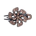 thumbnail image 2 of EGNMCR Hair Clips Rhinestone Flower Hair Clip Flexible Design Women Hair Dovetail Clip Hair Clip, 2 of 4