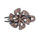 thumbnail image 2 of Pinzas para el cabello para mujeres, pinzas para peinar, pinzas para el cabello para niñas, pinzas para el cabello con flores de diamantes de imitación, diseño flexible, pinzas para el cabello de cola, 2 of 4
