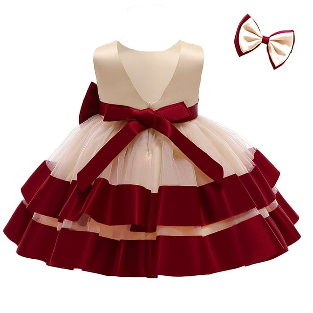 Vestido NSSMWTTC, vestido de baile con lazo sin espalda para niña, 80