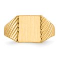 thumbnail image 4 of 14k Yellow Gold 9.5x8.0mm Signet Ring, 4 of 9