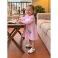 thumbnail image 3 of BemeyourBBs Toddler Baby Girls Birthday Dress Smocked Outfits 1st 2nd 3rd 4th 5th Years Old Birthday Summer Clothes Short Sleeve Doll Collar Letter Cake Balloons Print Princess Party Dress, 3 of 9