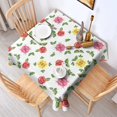 thumbnail image 2 of Pioneer Flower Floral Print Pattern Square Tablecloth, Waterproof Wipeable Spillproof Washable Table Cover for Home Kitchen Party and Daily Decor 52"x52", 2 of 6