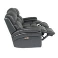thumbnail image 4 of Sunset Trading Luxe 3-Piece Leather Reclining Living Room Set in Gray, 4 of 8