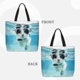 thumbnail image 2 of Fotbe Swimming Cat Goggles Bolsa Tote con Estampado para Mujer, Bolsos con Cremallera, Bolsa de Hombro Casual de Gran Capacidad con Bolsillos Internos, 2 of 7