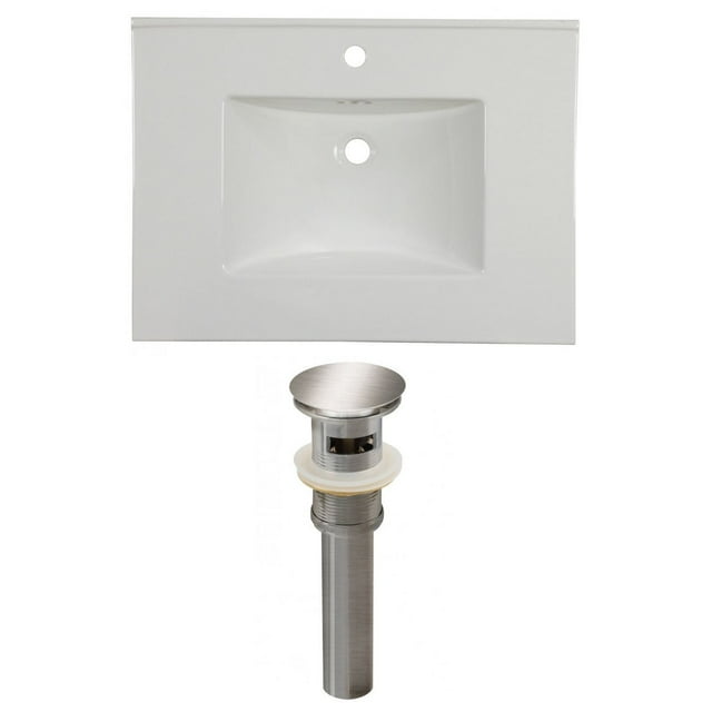 American Imaginations 23.75-in. W 3H8-in. Ceramic Top Set In White Color AI-24034