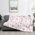 thumbnail image 2 of Honeii Retro Floral print throw blanket, crafted from cozy cotton flannel, offers versatile home decor as a bedding suitable for all seasons.-50"x40", 2 of 6