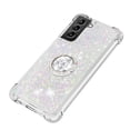thumbnail image 4 of Funda para Samsung Galaxy S21 Plus 5G con Brillo Líquido Flotante, Purpurina, Parachoques y Anillo Giratorio Soporte, 4 of 5