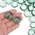 thumbnail image 4 of Uxcell 110pcs Fire Glass Beads for Fire Pit, Flat Marble Beads, Glass Pebbles, 17-19mm(2/3"-3/4"),500g/1.1lbs Green, 4 of 5