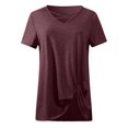 thumbnail image 4 of Birdeem T-Shirt Mode Femme Col en V Manches Courtes Blouse Ample, 4 of 12