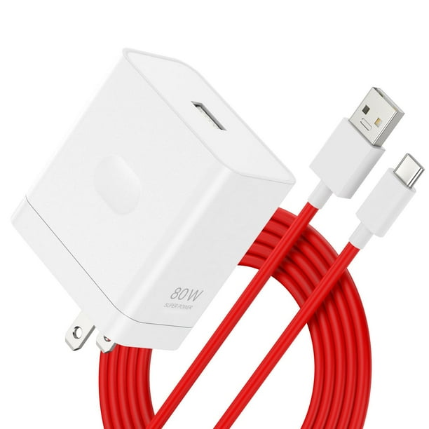 Compatible con Oneplus 13 12 12R 11 10 Pro Charger Bloque de pared rápido de 80 W 65 W para One Plus