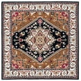thumbnail image 2 of Safavieh Heritage York Oriental Wool Area Rug, Navy/Brown, 6' x 6' Square, 2 of 11
