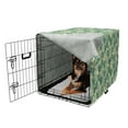 thumbnail image 2 of Monstera Leaves Dog Crate Cover, Tropical Hawaiian Leaves in Exotic Tones, Easy to Use Pet Kennel Cover Small Dogs Puppies Kittens, 7 Sizes, Green Jade Green, by Ambesonne, 2 of 6