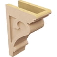 thumbnail image 5 of 5"W x 10"D x 15"H Classic Mayflower Rough Cedar Woodgrain TimberThane Corbel, Primed Tan, 5 of 6