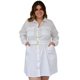 thumbnail image 1 of Vestido camisero con cinto Roman Fashion 0403 blanco Talla Extra, 1 of 6