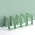thumbnail image 3 of BAOQIN Acrylic File organizer for Desk, Clear Desktop Book organizer, Creative Book Stand&nbsp; Divider Bookshelf for Home School and Office （Green）, 3 of 4