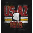 thumbnail image 2 of Arizona Map State Shape Distressed Men's Graphic T Shirt Tees Brisco Brands S, 2 of 4