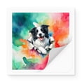 thumbnail image 2 of Funny Watercolor Adorable Border Collie Peeking Through Torn Paper Effect Vinyl Sticker Borders Dog Lovers Gifts Idea Waterproof Decal Art Decor - 00026, 2 of 5