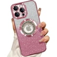 thumbnail image 1 of Funda magnética con MagSafe para iPhone 13 Pro Max, protección completa, delgada, a prueba de golpes, antiarañazos, con purpurina y protector de lente de cámara, con logotipo visible y red antipolvo, 1 of 7