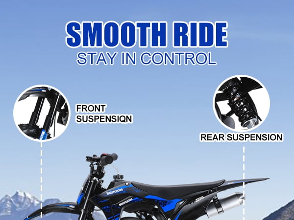 WETLA 50cc Gas Dirt Bike for Kids & Adults, 2-Stroke Off-Road Motorcycle with Hydraulic Disc Brakes, 25 MPH, 330 lbs Capacity, 10" Off-Road Tires