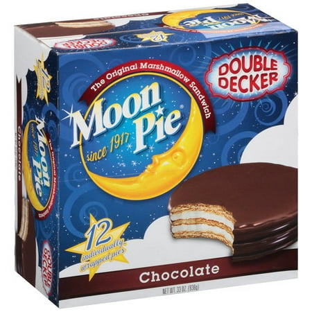 (2 Pack) Moon Pie Double Decker Chocolate, 12.0