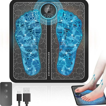 EMS TENS Foot Massager Device for Plantar Fasciitis and Neur - TENS Unit by Weekfair for Pain Relief