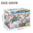thumbnail image 5 of Yayeee Collapsible Cube Storage Bin with Lid Fabric Closet Decorative Basket with Handles, Vibrant Flowers, 5 of 7