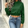 thumbnail image 6 of Womens Mock Neck Sweatshirt Long Sleeve Casual Loose Fit Pullover Fall Winter Solid Color Outfits, 6 of 6