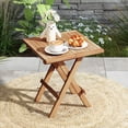 thumbnail image 2 of Gymax Table d'Appoint Pliant pour Patio avec Pattes en X, Plateau à Lattes pour Cour Arrière et Extérieur, 2 of 9