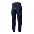 thumbnail image 6 of Resicozy Womens Sweatpants Cargo Baggy Athletic Jogger with Zip Up Pockets 2025 Casual Trendy Solid Color Pants Fall Trousers Navy 2XL, 6 of 7