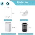 thumbnail image 3 of 300 Count 7-9 Gallon Trash Bags, 13 Micron Extra Thick 8 Medium Garbage Unscented White Wastebasket Can Liners for Bathroom Kitchen Home Office, 3 of 4