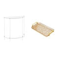 thumbnail image 1 of Mesita de noche de acrílico,Mesa auxiliar de acrílico transparente Mesa auxiliar transparente en capas,Mesa pequeña de acrílico,mesita de noche pequeña,compacta,Bandeja para servir,Bandeja, 1 of 8