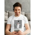 thumbnail image 2 of Fancy Singing Performance Penguin Men White T-Shirt, Male x-Large, 2 of 4